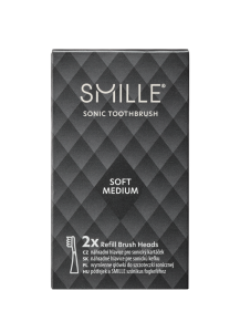 SMILLE Sonic Brush szónikus fogkefe pótfejek – fekete (2 db)