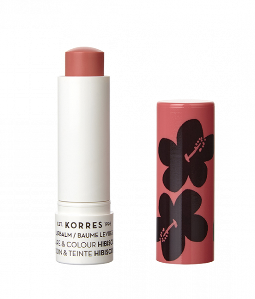 KORRES Care & Colour színezett hibiszkuszos ajakbalzsam, 5 ml