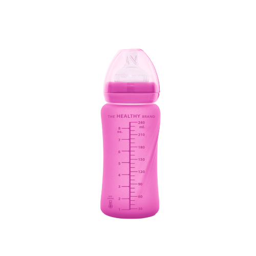 Everyday Baby cumisüveg hőérzékelővel, 240 ml, Rózsaszín