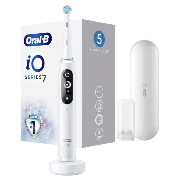 Oral-B iO7 Series White Alabaster elektromos fogkefe