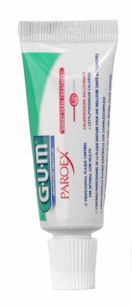 GUM PAROEX foggél (CHX 0,12 % + 0,05 %), utazó kiszerelés, 12 ml