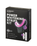 Smilepen Whitening Strips Kit - 7 napos kúra az intenzív fogfehérítéshez, vezeték nélküli LED gyorsítóval ellátott fehérítő csíkokkal