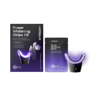 Smilepen Power Whitening Strips Kit, hétnapos intenzív fehérítő kezelés LED gyorsítóval