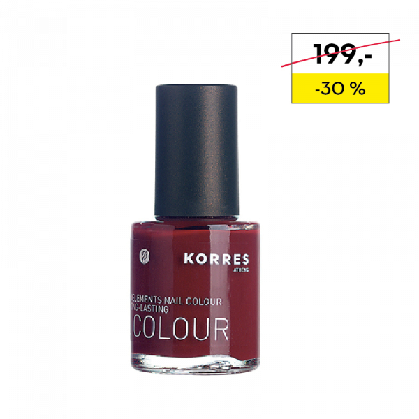KORRES Nail Colour DEEP RED 57 - gondoskodó körömlakk színárnyalat 57, 11 ml