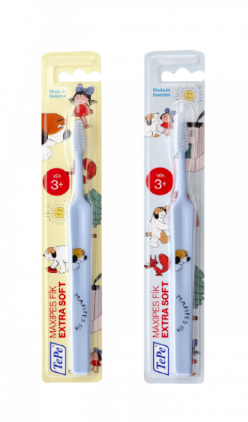 TePe Kids x-soft, gyermek fogkefe Fík maxi kutyával