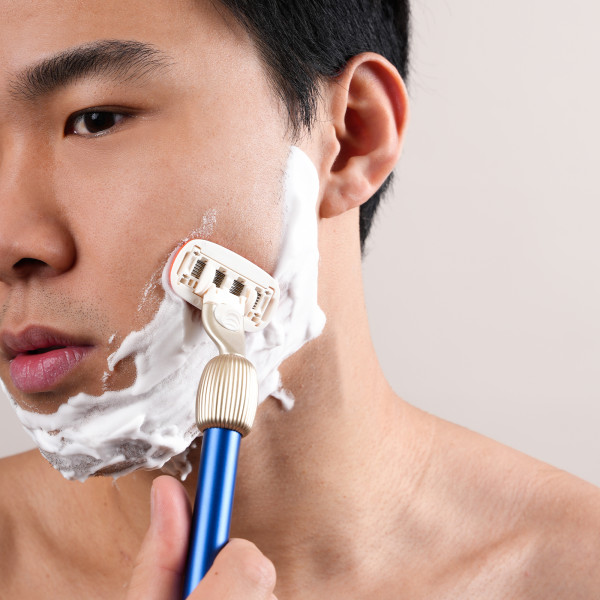 FLER kezdő készlet - borotva Midnight Blue színben