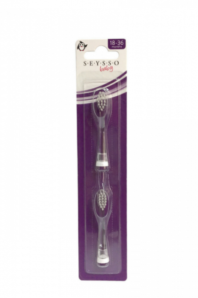 Seysso Baby Penguin szónikus fogkefe pótfej, 18-36 hónapos korig, 2 db