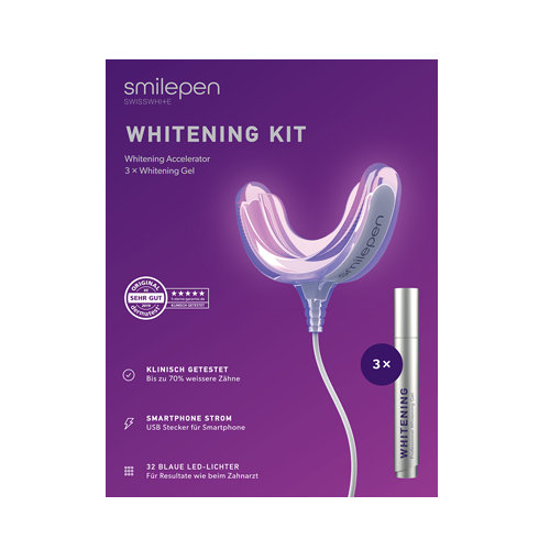 Smilepen Whitening Kit, fogfehérítő készlet LED-es gyorsítóval (3 x gél)