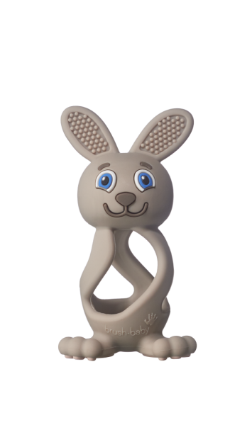 Brush-baby Bobbie Bunny rágóka, cappuccino, 0-3 éves korig