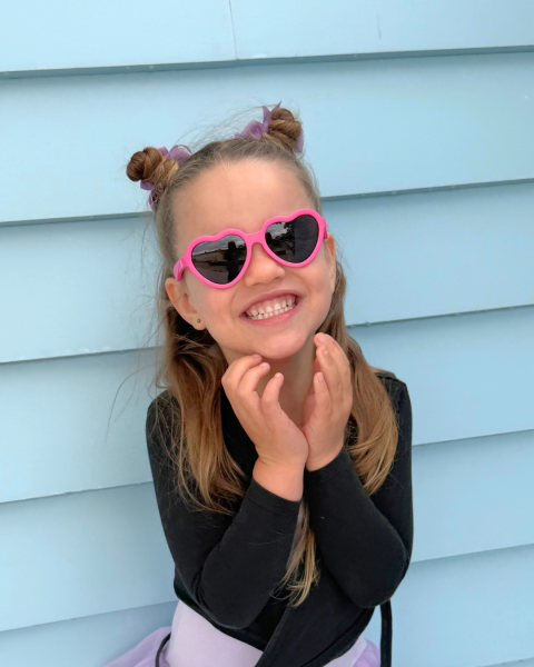 BABIATORS Hearts Paparazzi Pink, napszemüvegek rózsaszín, 3-5 éves korig