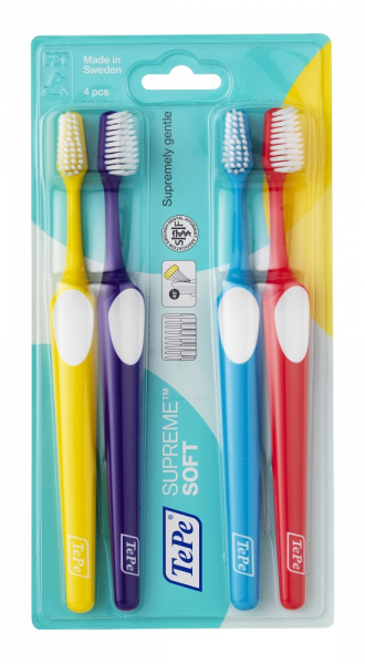 TePe Supreme soft, fogkefe kúp alakú sörtékkel 3+1 ingyen