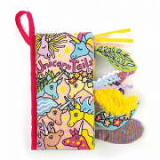 Jellycat puha könyv unikornisokkal