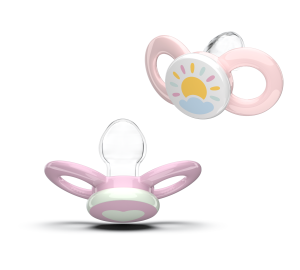 Dentistar fogszabályozó cumik 0-6 hónapos korig, rózsaszín