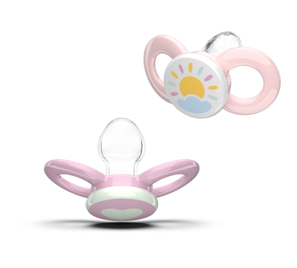 Dentistar fogszabályozó cumik 0-6 hónapos korig, rózsaszín