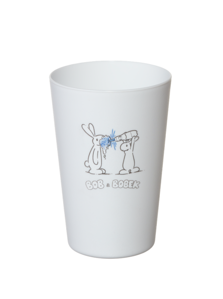 Bob és Bobek fogmosópohár, fehér