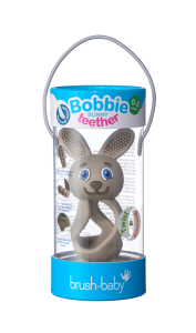 Brush-baby Bobbie Bunny rágóka, cappuccino, 0-3 éves korig