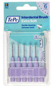TePe Extra soft fogköztisztító kefék 1,1 mm, halványlila, 6 db
