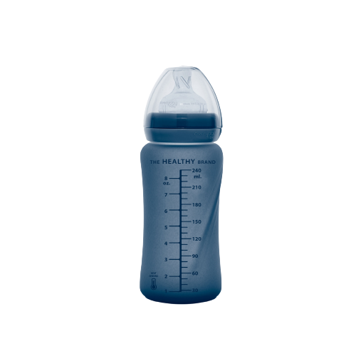 Everyday Baby cumisüveg hőérzékelővel 240 ml, Áfonyakék