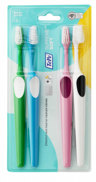 TePe Supreme soft, fogkefe kúp alakú sörtékkel 3+1 ingyen