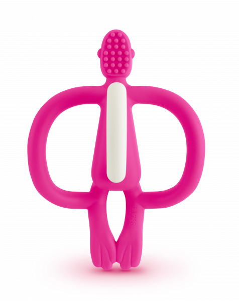 Matchstick Monkey fogzást segítő rágóka, rózsaszín