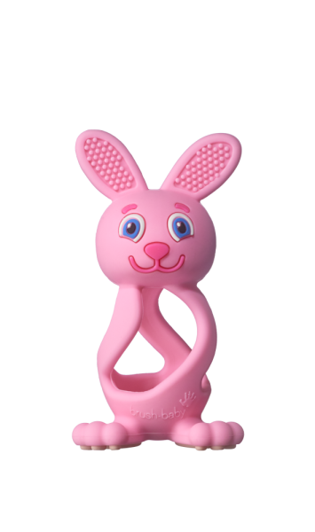 Brush-baby Bobbie Bunny rágóka, rózsaszín, 0-3 éves korig