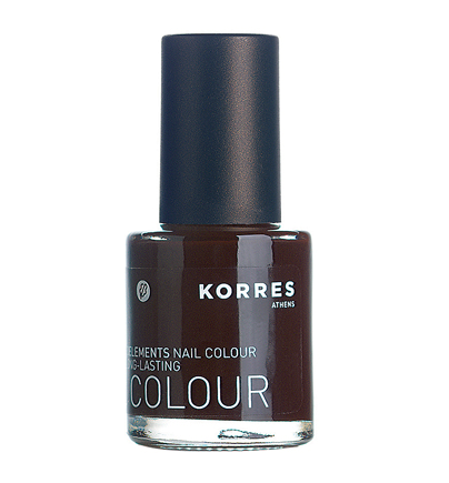 KORRES Nail Colour DARK BROWN 69 - gondoskodó körömlakk színárnyalat 69, 10 ml