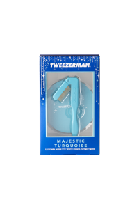 Tweezerman Limited collection szempilla és tükör szett - Majestic Turquoise fésű és tükör
