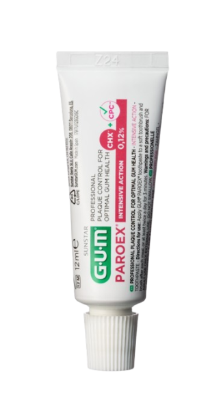 GUM PAROEX foggél (CHX 0,12 % + 0,05 %), utazó kiszerelés, 12 ml