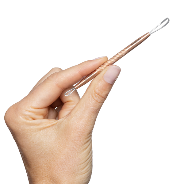 Tweezerman Mitesszereltávolító, kétoldalas kozmetikai eszköz, rose gold