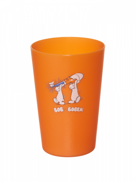 Bob és Bobek fogmosópohár, narancssárga színben