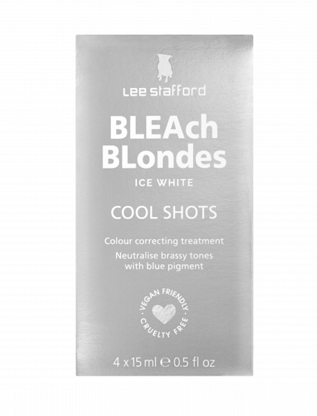 Lee Stafford Bleach Blondes Ice White Cool Shots - tonizáló kezelés, 4x 15 ml