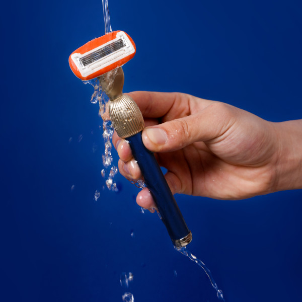 FLER kezdő készlet - borotva Midnight Blue színben