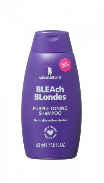 Lee Stafford Mini Bleach Blondes Purple Toning, sampon a tökéletesen szőke hajért, 50 ml