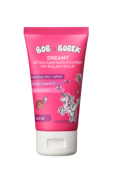 Bob és Bobek DREAMY fluoridos fogkrém iskolásoknak 6+, 50 ml