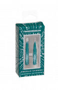 Tweezerman Micro Mini Brow Set, mini csipeszek készlete smaragdzöld színben