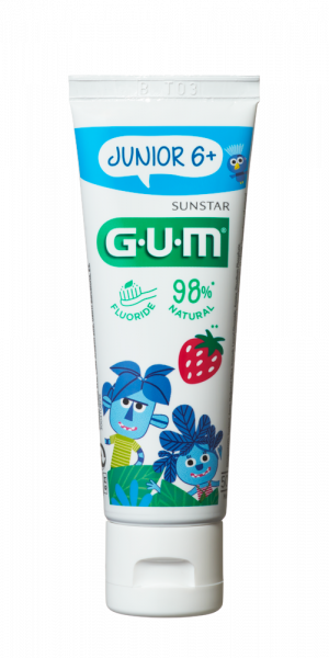 GUM Junior Monsters foggél iskolásoknak (7-12 éves korig), tutti-frutti ízű, 50 ml