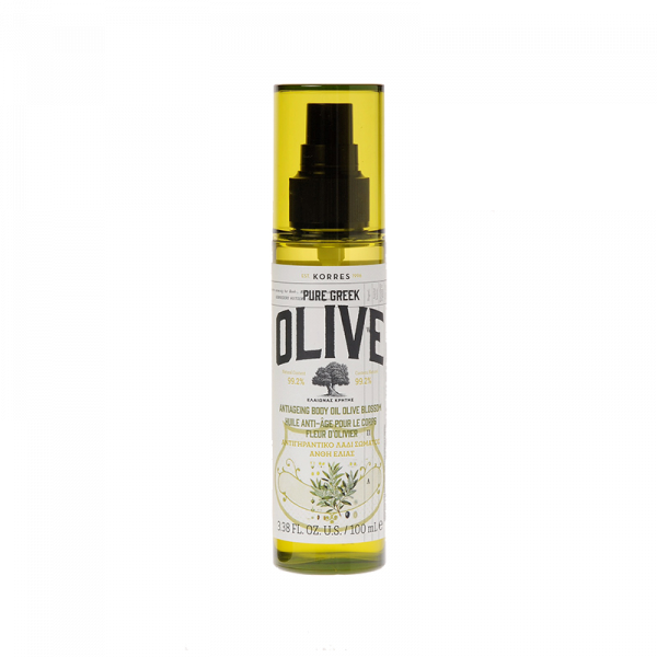 KORRES Pure Greek Olive – olívavirág illatú száraz testápoló anti-aging olaj görög extra szűz olívaolajjal, 100 ml