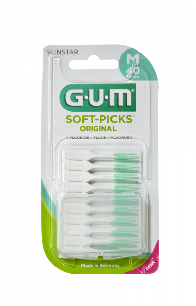 GUM Soft-Picks fogköztisztító kefe fluoriddal - normál méret, 40 db