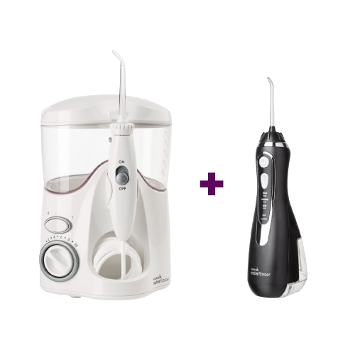 Waterpik Ultra (fehér) + Waterpik Cordless Advanced (fekete) akciós szett