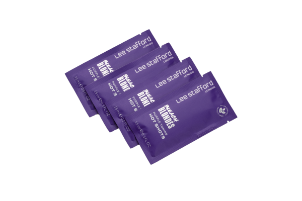 Lee Stafford Bleach Blondes Purple Toning Hot Shots - tonizáló kezelés, 4x 15 ml