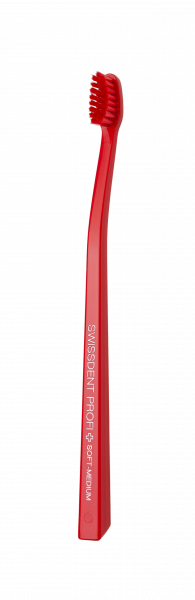 SWISSDENT COLOURS fogkefe Soft-Medium, piros, egy zsákban