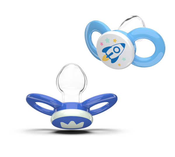 Dentistar Day & Night Soother, nappali és éjszakai cumi, 14 hónapos kortól, kék