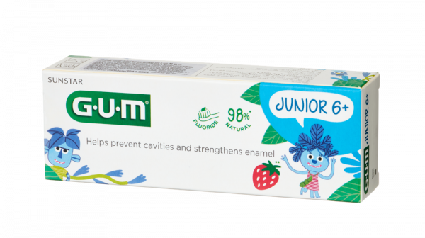 GUM Junior Monsters foggél iskolásoknak (7-12 éves korig), tutti-frutti ízű, 50 ml