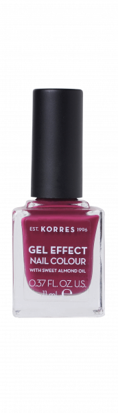KORRES Gel-Effect Nail Colour – zselés körömlakk, 74 – Berry Addict, 11 ml
