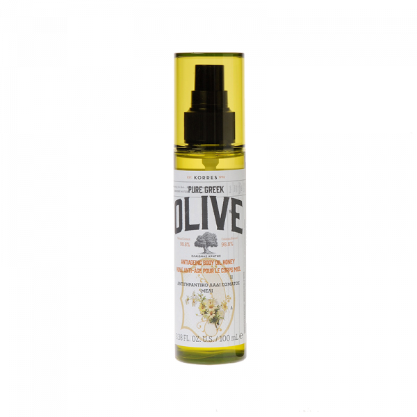 KORRES Pure Greek Olive – méz illatú száraz testápoló anti-aging olaj görög extra szűz olívaolajjal, 100 ml
