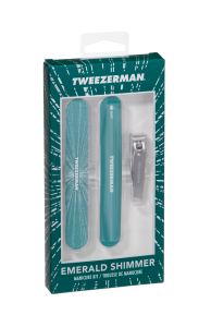 Tweezerman Emerald Shimmer Manikűrkészlet a tökéletes manikűrhöz