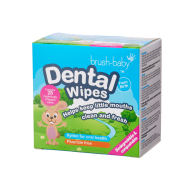 Brush-baby Dental Wipes, fogtisztító törlőkendő, 0+