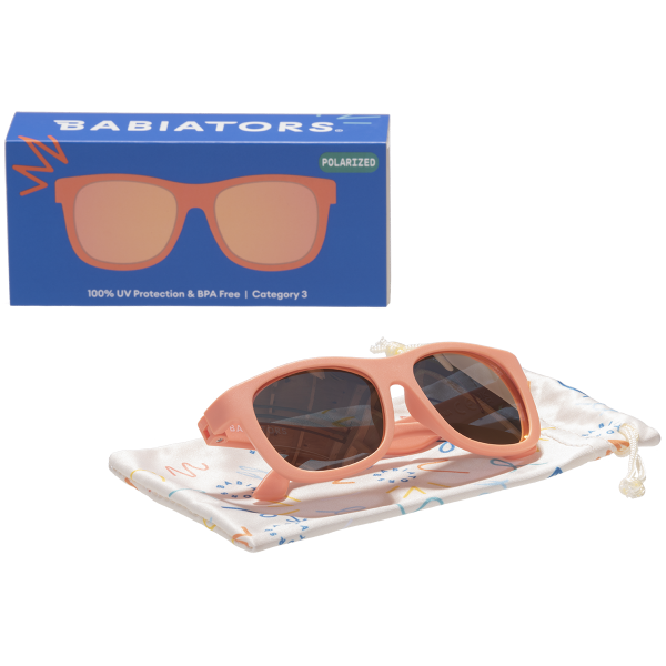 BABIATORS Polarized Navigator Perfectly Papaya, polarizált napszemüveg sárgabarack, 0-2 éves korig