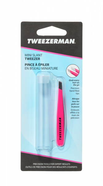Tweezerman Mini SLANT, neon rózsaszín csipesz