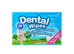 Brush-baby Dental Wipes, fogtisztító törlőkendő, 0+